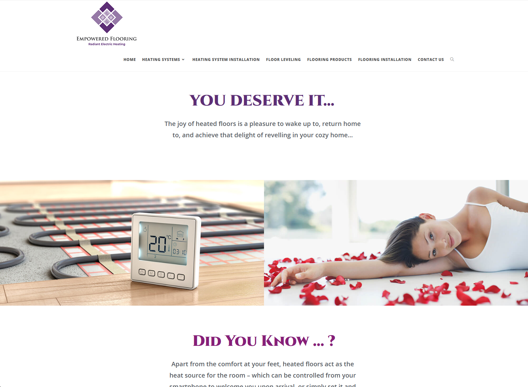 Empowered Flooring website project