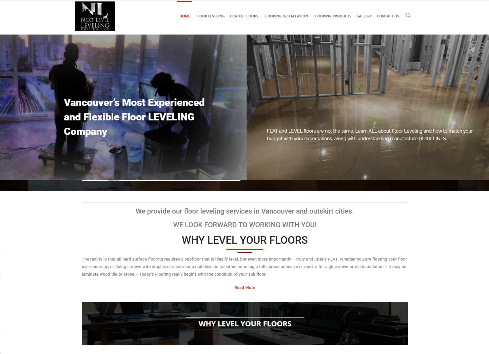 Next Level Leveling website project